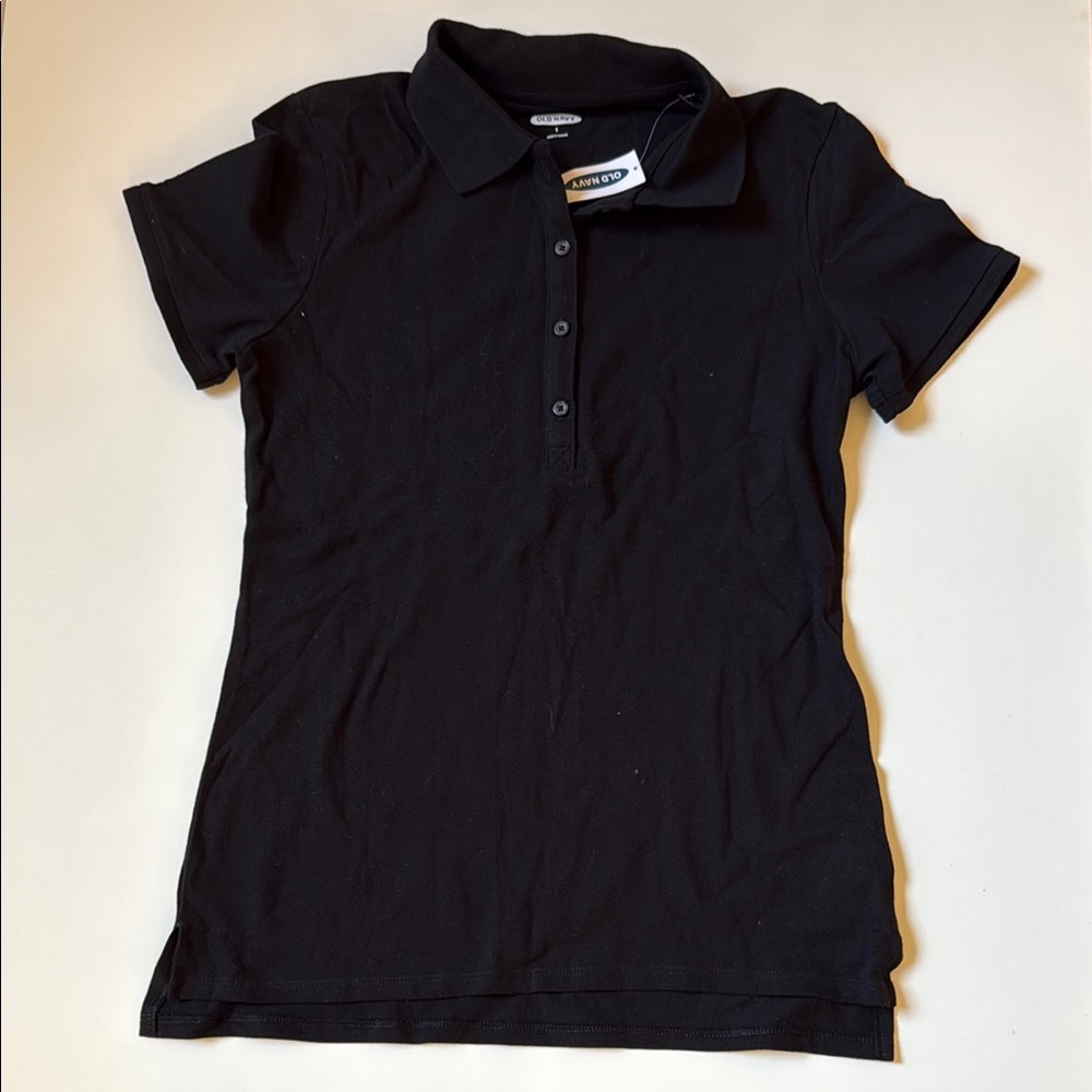 NWT Old Navy Midnight Black Polo Shirt